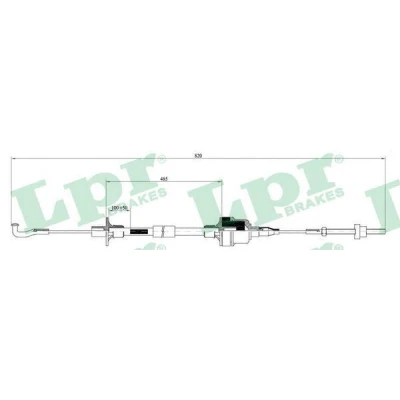 Billede af LPR C0129C Koblingskabel med manuel justering OPEL: Kadett E CC, Agila A