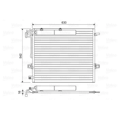 Billede af VALEO 814025 Kondensator uden tørrer Aluminium 542 MERCEDES BENZ: ML klasse, GL, R klasse