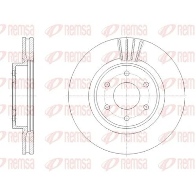 Billede af REMSA Bremseskive foraksel 296, 0mm 28mm 6 ventileret 61963.10 Bremseskiver, Skivebremser
