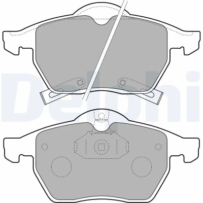 Billede af DELPHI LP1731 Bremseklodser med akustisk advarsel for slid anti knirke plade uden tilbehør OPEL: Zafira B, Astra G CC, A