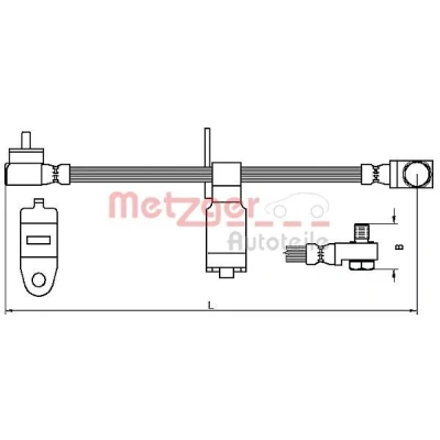 Billede af METZGER 4112542 Bremseslange 465 FORD: Transit Mk5 Bus