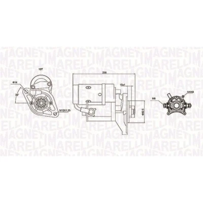 Billede af MAGNETI MARELLI 063721089010 Starter 12 2 10 TOYOTA: Land Cruiser Prado 70 SUV, HIACE 3 Kasten, HILUX 5 Pick up