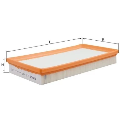 Billede af MAHLE ORIGINAL LX 1455 Luftfilter 42,1 156 305,0 Filterindsats VOLKSWAGEN: Golf 5, Touran I, Polo IV Hatchback