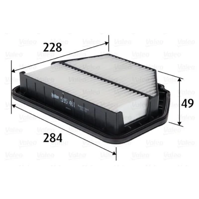 Billede af VALEO 585461 Luftfilter 49 228 284 Filterindsats CHEVROLET: Captiva, OPEL: Antara