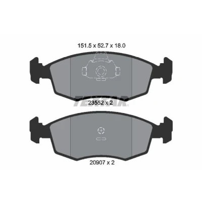 Billede af TEXTAR 2355202 Bremseklodser Ikke forberedt til slidindikator FIAT: Punto II Hatchback
