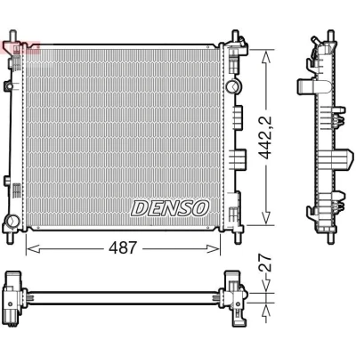 Billede af DENSO DRM46070 Radiator 487 464 27