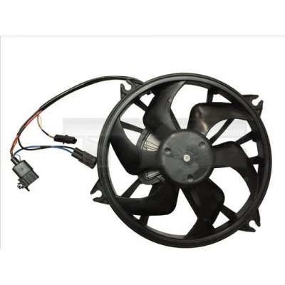 Billede af TYC 826 0008 Køleventilator 390 365 uden kølerventilatorramme (karm), med indbygget relæ kontroldel PEUGEOT: 407 SW, Coupe, Sedan