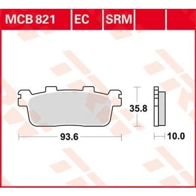 Billede af TRW Sinter Maxi Scooter MCB821SRM Bremseklodser