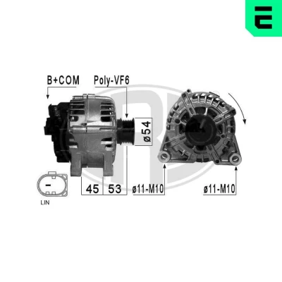 Billede af ERA 210876 Generator 14V 120A FORD: FIESTA 6, C Max 2, FOCUS 3 Turnier, VOLVO: V50, C30