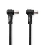 Billede af Coax Cable IEC (Coax) Han Hun Nikkelplateret 120 dB 75 Ohm Quad Skærmet 1.50 m Runde PVC Sort Label