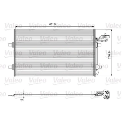 Billede af VALEO 814324 Kondensator uden tørrer Aluminium 377 R 134a VOLVO: V50, S40 II, C70 2 Cabriolet
