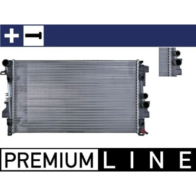 Billede af MAHLE ORIGINAL CR 608 000P Radiator til køretøjer med/uden klimaanlæg 680 405 26 med skrue Mekanisk fuget køleripper