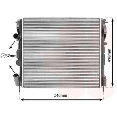 Billede af VAN WEZEL 43002270 Radiator Aluminium 480 415 30 Mekanisk fuget køleripper RENAULT: CLIO 2
