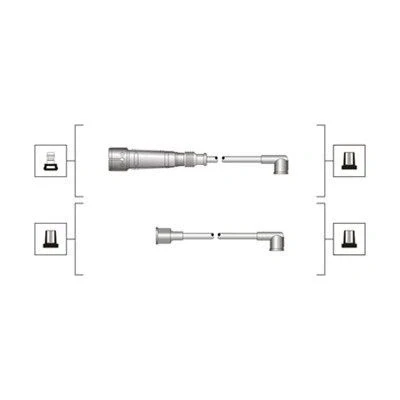 Billede af MAGNETI MARELLI 941319170003 Tændkabelsæt VOLKSWAGEN: GOLF 3, 2, Passat B3/B4 Sedan, SKODA: Octavia 1 Combi, FELICIA 2