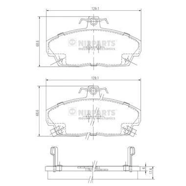 Billede af Bremseklodser NIPPARTS J3604031