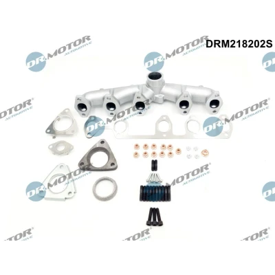 Billede af DR.MOTOR AUTOMOTIVE DRM218202S Udstødningsmanifold med pakninger befæstelsesmateriale, skruer VOLKSWAGEN: Transporter 5 Bus, Multivan (7HM