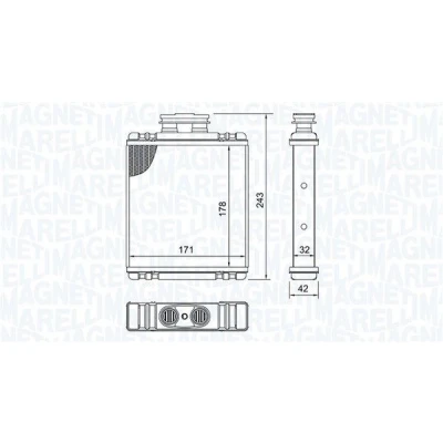 Billede af MAGNETI MARELLI 350218517000 Varmeveksler VOLKSWAGEN: Polo V Hatchback