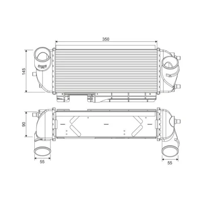 Billede af VALEO 818368 Intercooler Aluminium uden sensor