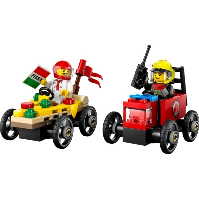 Billede af LEGO City 60458 Racerbilpakke pizzabil mod brandbil