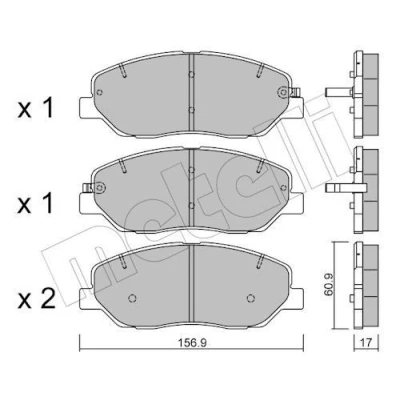 Billede af Bremseklodser METELLI 22 0787 0