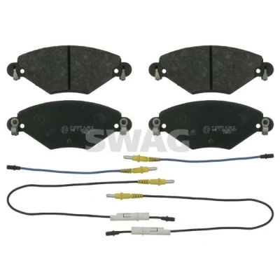 Billede af SWAG 64 91 6417 Bremseklodser foraksel Inkl. slidadvarselskontakt CITROËN: C5 I Hatchback, Stationcar