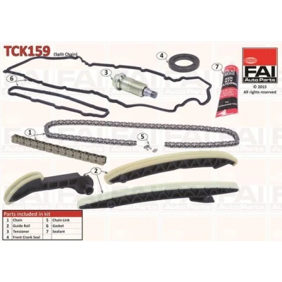 Billede af FAI AutoParts TCK159 Styrekædesæt med pakninger, uden tandhjul Simplex, Boltkæde