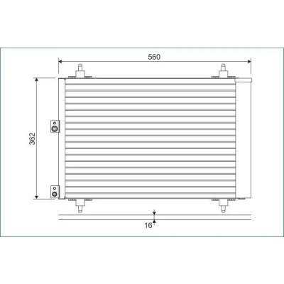 Billede af VALEO 814080 Kondensator uden tørrer Aluminium 362 R 134a CITROËN: Xsara Picasso, Berlingo / First I