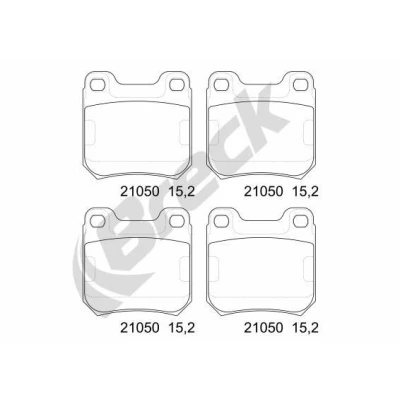 Billede af BRECK 21050 00 704 Bremseklodser Ikke forberedt til slidindikator SAAB: 9 5 Stationcar, 3 Hatchback, Sedan, OPEL: Vectra B Sedan