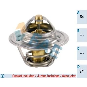 Billede af FAE 5205287 Termostat 87 med pakninger VOLKSWAGEN: Golf 4, 6, 5, AUDI: A4 B7 Avant, A3 Sportback, Sedan, SKODA: Octavia 1 Combi