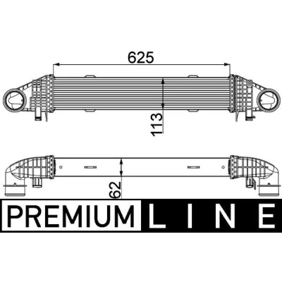 Billede af MAHLE ORIGINAL CI 359 000P Intercooler MERCEDES BENZ: C klasse T modell, E Sedan, Sedan
