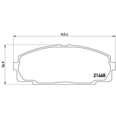 Billede af BREMBO P 83 092 Bremseklodser Ekskl. slidadvarselskontakt uden tilbehør TOYOTA: Hiace 4 Kasten, Dyna Ladvogn / Chassis, Bus