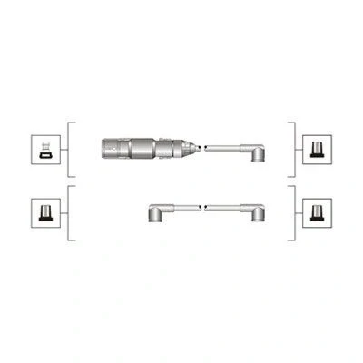Billede af MAGNETI MARELLI 941319170071 Tændkabelsæt VOLKSWAGEN: Golf 3, 4, Bora Sedan, FORD: Galaxy Mk1 MPV