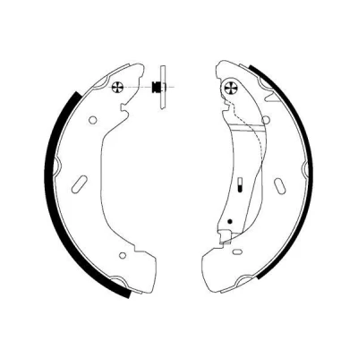 Billede af TEXTAR 91058600 Bremsebakker 280 65 med håndbremsegreb FORD: Transit Mk5 Bus