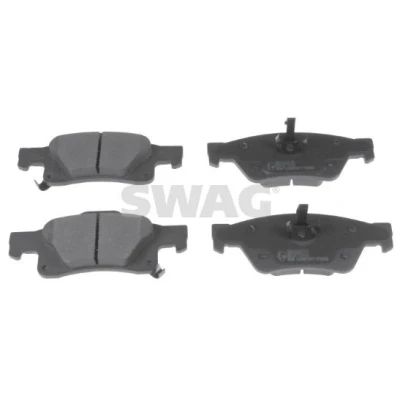 Billede af SWAG 33 10 2657 Bremseklodser bagaksel med akustisk advarsel for slid stempelklips JEEP: GRAND CHEROKEE 4