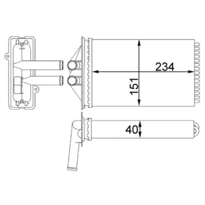 Billede af MAHLE ORIGINAL AH 92 000S Varmeveksler