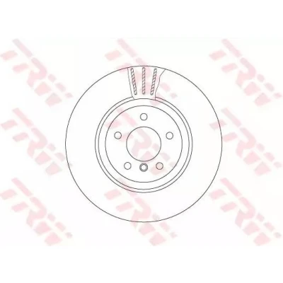 Billede af TRW DF6624S Bremseskiver 345 24 5 120 ventileret, todelt bremseskive højkarboniseret BMW: Touring, Sedan, 6 Coupe