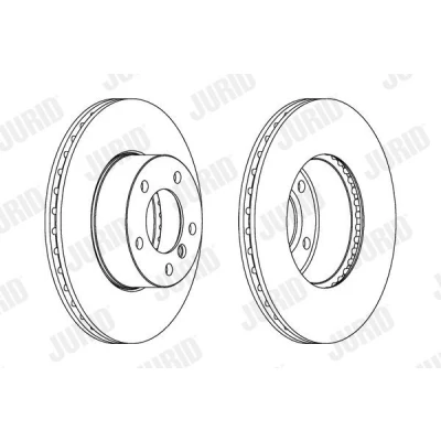 Billede af JURID 562342JC Bremseskiver 300 24 5 120 ventileret coatet med skruer BMW: 3 Touring, Sedan, 1 Hatchback