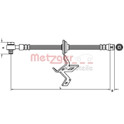 Billede af METZGER 4116209 Bremseslange 527 Banjo M10x1 MERCEDES BENZ: ML klasse