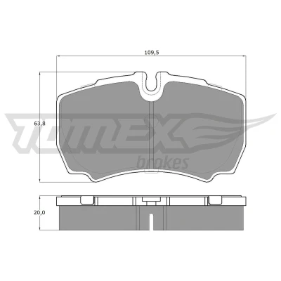 Billede af TOMEX brakes TX 15 11 Bremseklodser bagaksel Forberedt til slidindikator FORD: Transit Mk6 Van, Bus, Ladvogn/Chassis