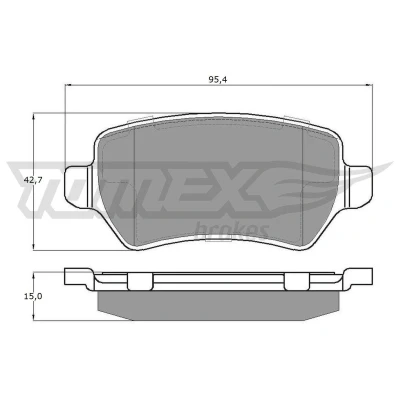 Billede af TOMEX brakes TX 12 971 Bremseklodser bagaksel Ikke forberedt til slidindikator med bremsecaliperskruer tilbehør OPEL: Astra H Caravan, Zafira B