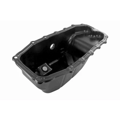 Billede af VAICO V40 0856 Bundkar med olieaftapningsskrue, uden pakning sensor, hul til olie niveau sensor Stålplade Original Quality