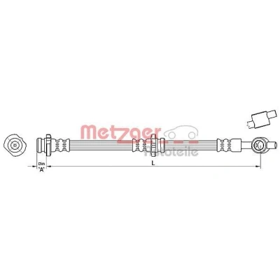 Billede af METZGER 4110384 Bremseslange 493
