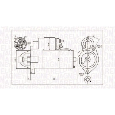 Billede af MAGNETI MARELLI 063720624010 Starter 12 1,7 9 AUDI: A4 B7 Avant, B5 80 B4 Sedan, SEAT: Alhambra I, VOLKSWAGEN: Passat GP Variant