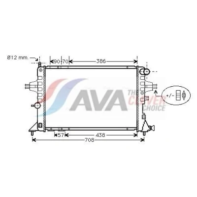 Billede af PRASCO OLA2252 Radiator Aluminium 605 359 42 Mekanisk fuget køleripper OPEL: Astra G Caravan, CC, Sedan