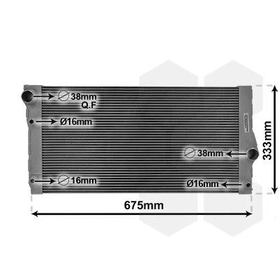 Billede af VAN WEZEL 06002355 Radiator Aluminium 600 326 32 Loddet køleripper
