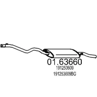 Billede af MTS 01.63660 Lydpotte 1580 VOLKSWAGEN: GOLF 2