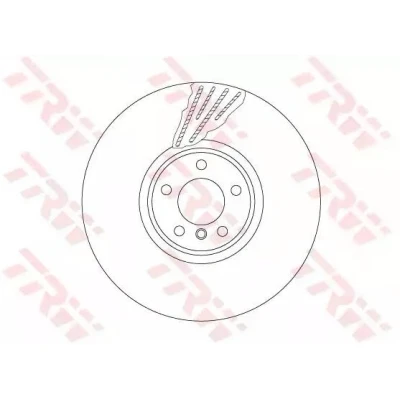 Billede af TRW DF6618S Bremseskiver 385 36 5 120 ventileret, todelt bremseskive højkarboniseret BMW: X5, X6