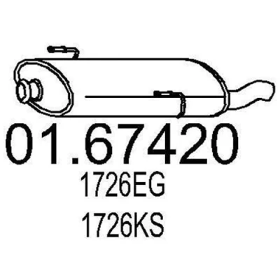 Billede af MTS 01.67420 Lydpotte 730 PEUGEOT: 206+ Hatchback, 206 Hatchback