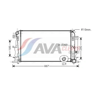 Billede af PRASCO MS2402 Radiator Aluminium 680 388 26 med lynkobling Loddet køleripper