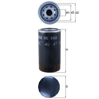 Billede af MAHLE ORIGINAL OC 502 Oliefilter Påskruet filter IVECO: EuroCargo I III
